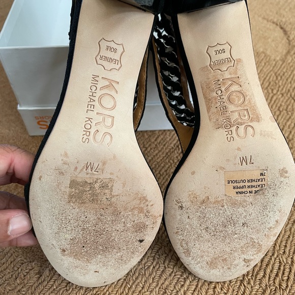 Michael Kors Black Suede Sandal - Picture 2 of 5